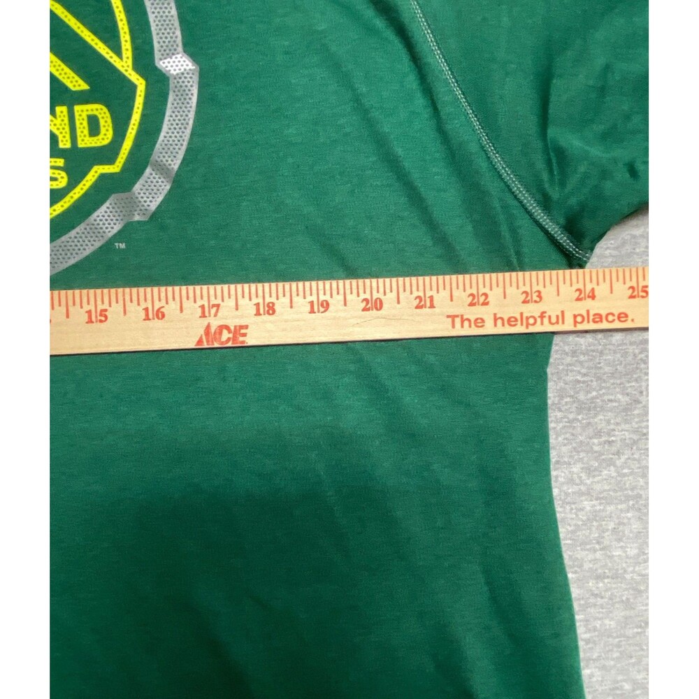 Portland Timbers T‎ Shirt Mens XL Green MLS Soccer Adidas Climalite Tee Raglan - Picture 5 of 11